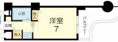 明石ヤングパレス【406号室】の間取り