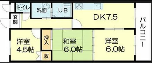 ロイヤルコーポ西明石【303号室】の間取り