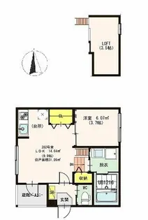 ハーモニーテラス上石川町【2階】の間取り