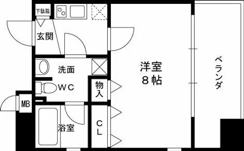 プロスペクト中之島【12階】の間取り
