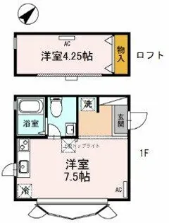 1Kの間取り画像