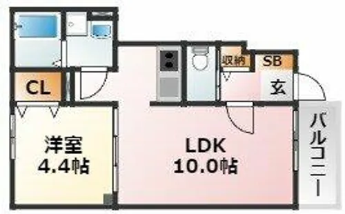 大阪府大阪市東淀川区瑞光5丁目【アパート】の間取り