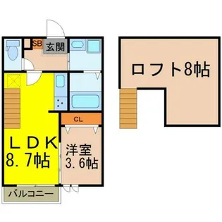 Ampio ATSUTA【1階】の間取り