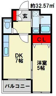 アンテスⅠ【103号室】の間取り