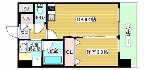 大阪府大阪市西淀川区御幣島2丁目【マンション】の間取り
