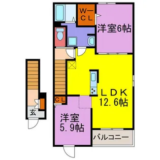 グランフィオーレA・B・C【C204号室】の間取り