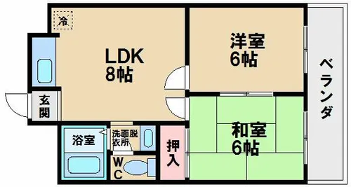 ワイズコート松崎町【5階】の間取り