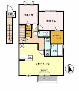 セブンアムール【2階】の間取り