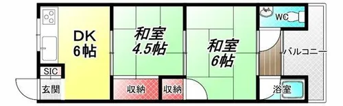山田マンション【2階】の間取り