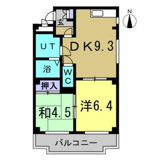 パークヒル新知【2階】の間取り