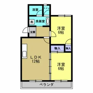 パークヒルズ雁宿【2階】の間取り