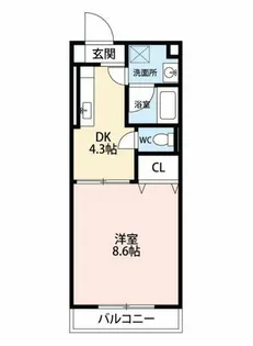 アネーロ中町【2階】の間取り
