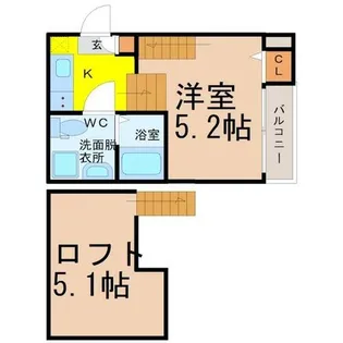 ダフォディル【2階】の間取り