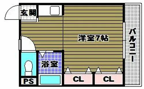 レインボーハイツ南【2階】の間取り