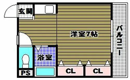 レインボーハイツ南【2階】の間取り