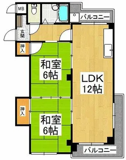 サンセルジュ深井【3階】の間取り