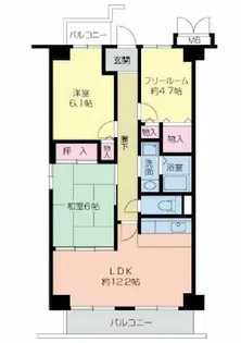 アステール住道【8階】の間取り
