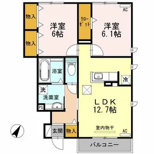 LA TERRE I棟【1階】の間取り