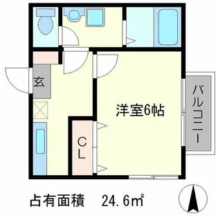 エスタシオン泉川【103号室】の間取り