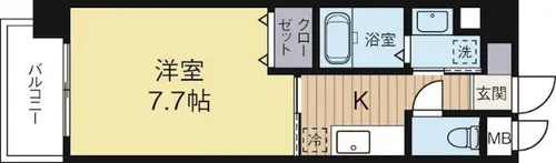福岡県福岡市博多区比恵町【マンション】の間取り