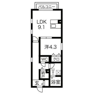 Anecis川名【3階】の間取り