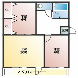 柏原農住団地T棟【2階】の間取り