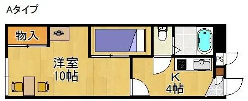 レオパレス観音【2階】の間取り