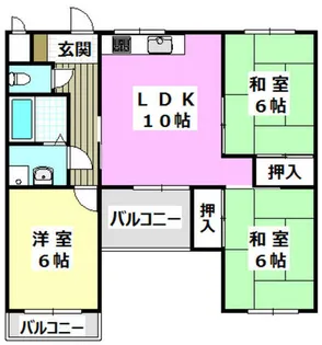 カーサ・フローラ玉木【2階】の間取り