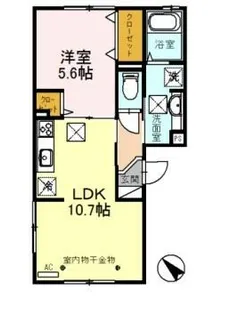 ラフィーネ亀山【1階】の間取り