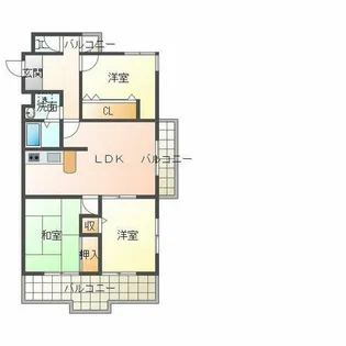 西脇ハイランドハイツ白鳳【1階】の間取り