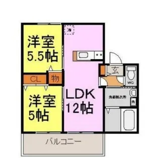 カーサエルソレーユ【1階】の間取り