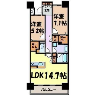 ロイヤルパークス千種【8階】の間取り