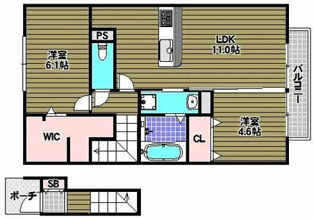 ラ・フェリーチェ【2階】の間取り