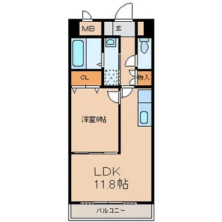 ヴァンオンズ【2階】の間取り