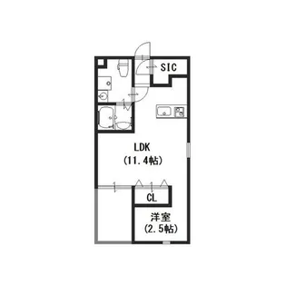 エルデ赤川【104号室】の間取り