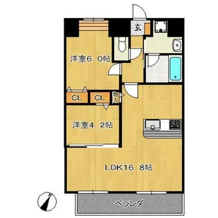 グランシャリオObu【302号室】の間取り