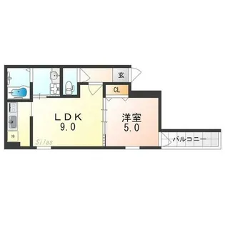 フジパレス高石千代田Ⅱ番館【3階】の間取り