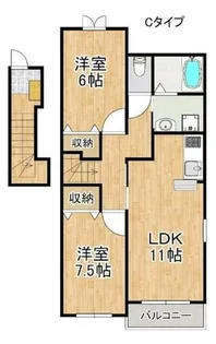 ヴィラプルメリア【2階】の間取り