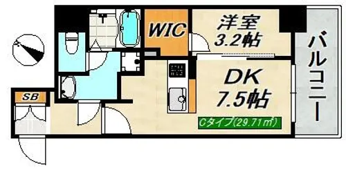ワコーレヴィータ板宿【7階】の間取り