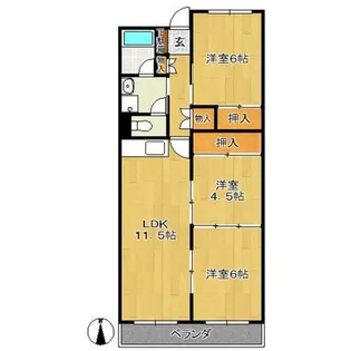 リリーハイツ瑞穂【610号室】の間取り