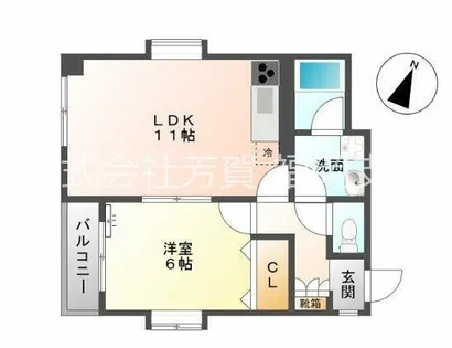 プリンセス草香江【2階】の間取り