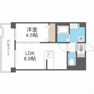 レトワール小笹【8階】の間取り