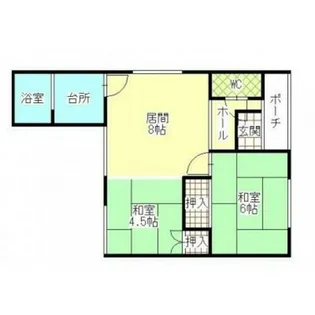 台町長屋【1号室】の間取り