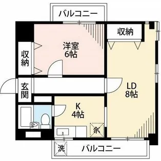 愛知県岡崎市欠町字清水田【マンション】の間取り