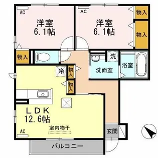 ポルトフィーノ【1階】の間取り