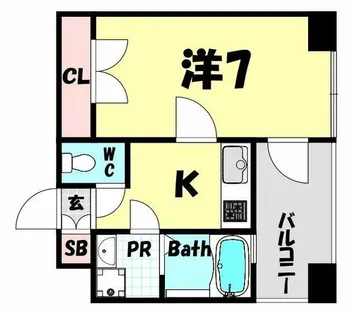 プロシード神戸元町【13階】の間取り