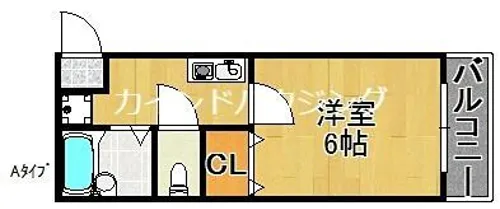 レスポワール御崎【3階】の間取り