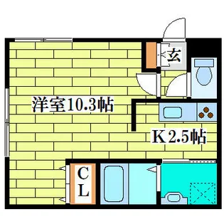 CASA清田【102号室】の間取り