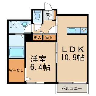 リジエール南屋敷Ⅲ【102号室】の間取り