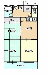 シャトー原山台【4階】の間取り